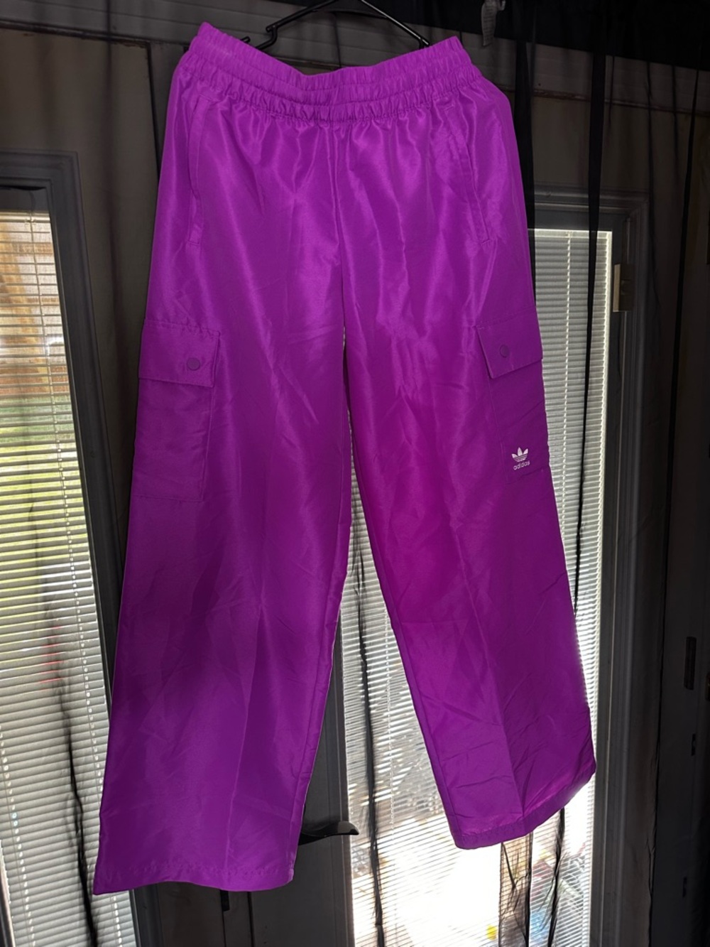 adidas Magenta Elastic-Waist Track Pants